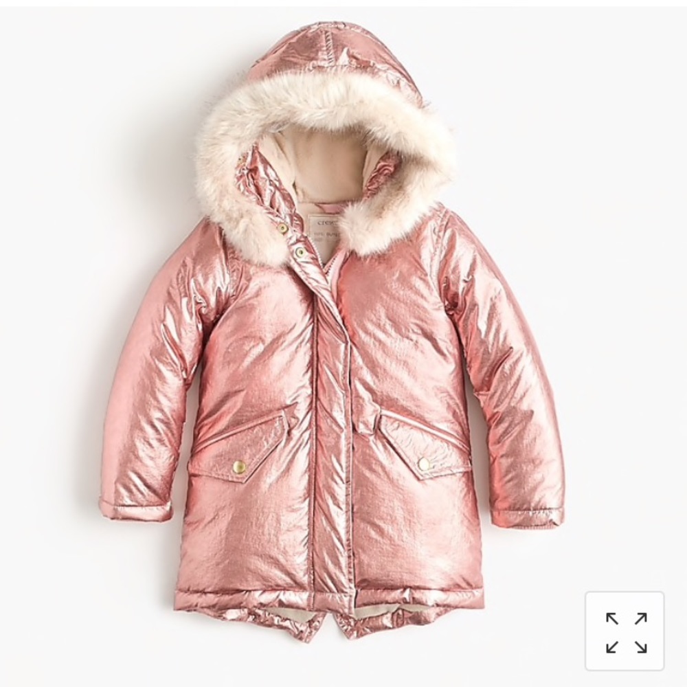Jcrew Girls Metallic Fishtail Parka